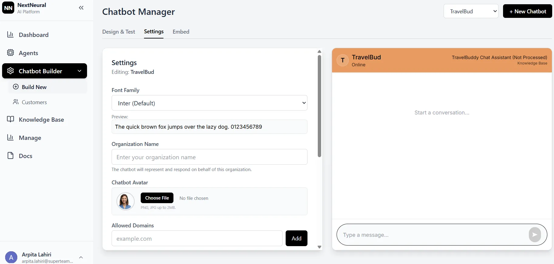 Chatbot Settings