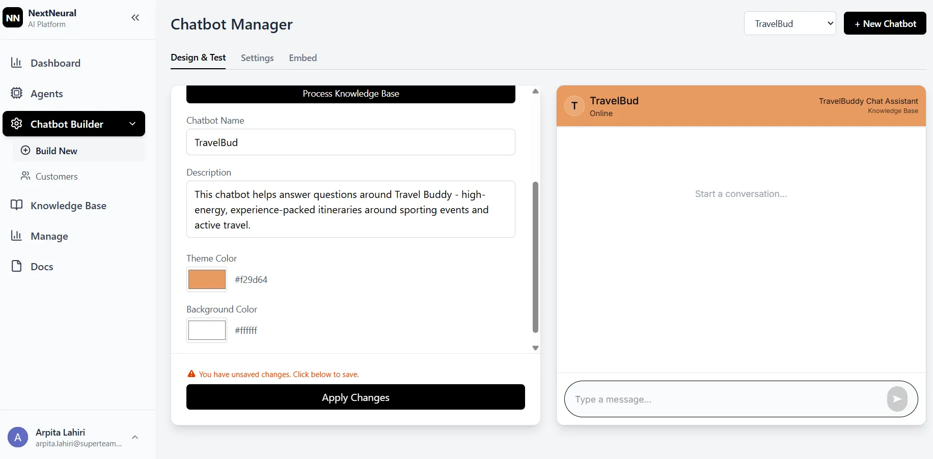 Customize Chatbot Brand Colors